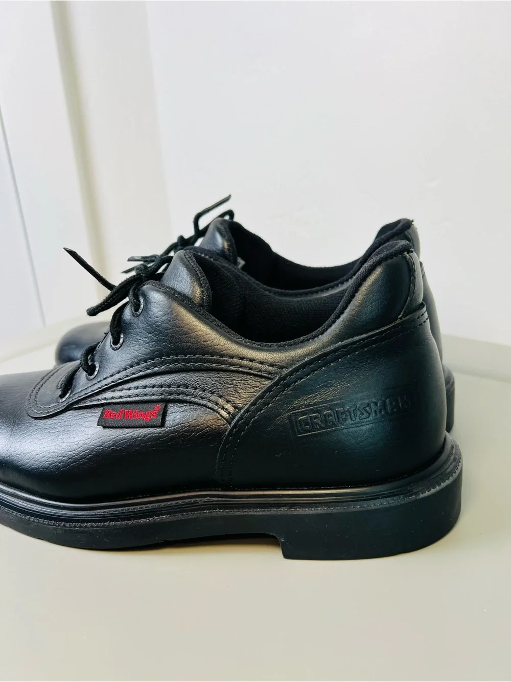 Redwing Black Leather Work Oxfords 7.5 D